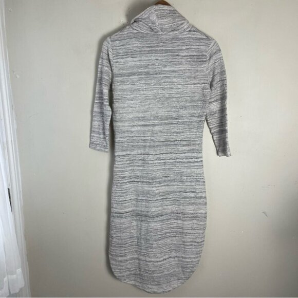 Anthropologie Saturday Sunday Gray Cowled Midi Chemise Midi Dress size XS cozy - Picture 3 of 11